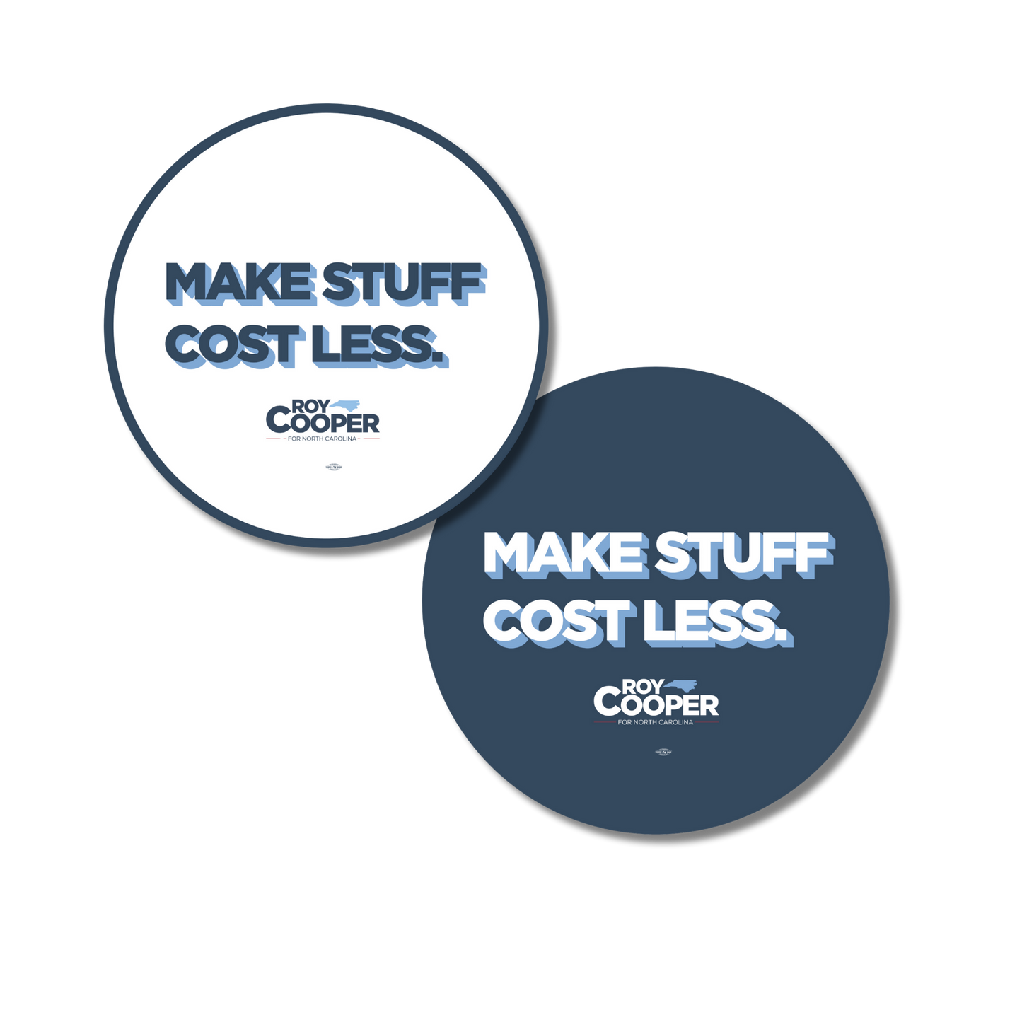 Make Stuff Cost Less Sticker 2-Pack