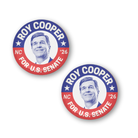 Roy Cooper for Senate Retro Button 2-Pack