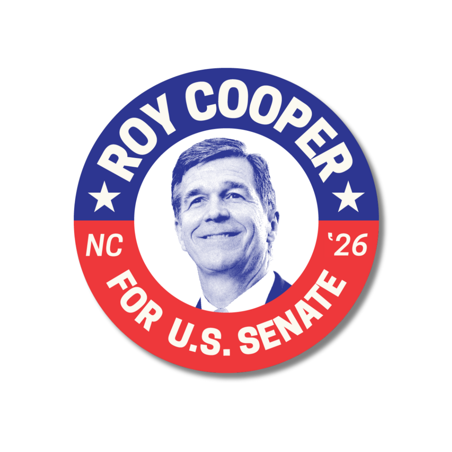 Roy Cooper for Senate Retro Sticker Two Pack